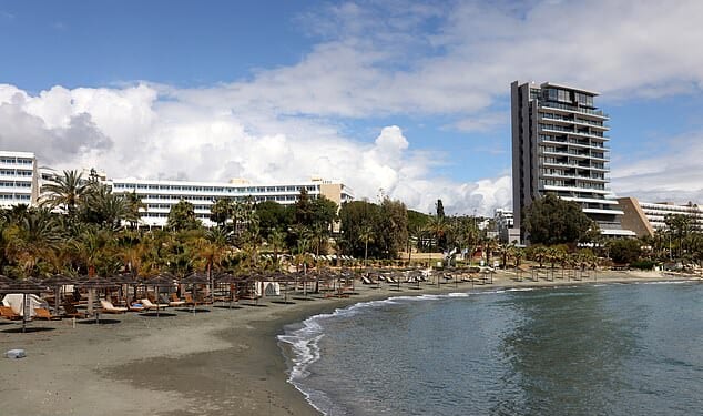 Beaches in Limassol, Cyprus, are usually packed with tourists enjoying the sunshine - but last week, many were left empty