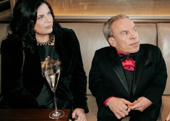 The woman alongside Davis is mother-of-two qualified hypnotherapist Philippa Morris, to whom Davis paid tribute at last year’s Bafta ceremony