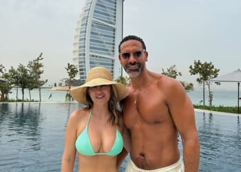 Stick or twist? Kate and Rio Ferdinand, who upped sticks and moved to Dubai last year, are amongst thousands in the UAE expat community who might be considering moving elsewhere if the conflict in the Gulf continues to rage
