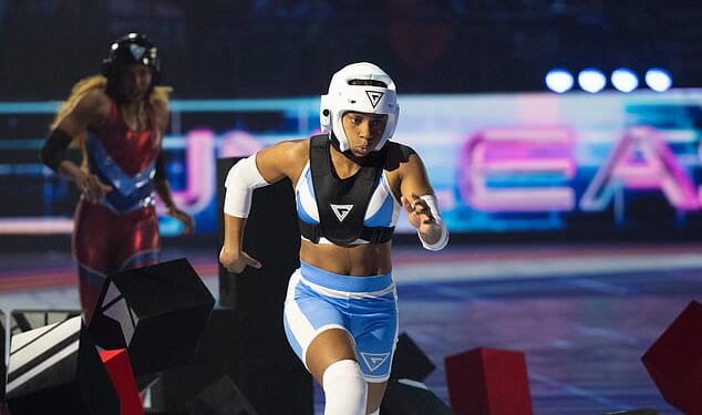 Emily Bell (pictured) and Josh McDonald were crowned the ultimate Gladiators Champions of 2026 during Saturday's intense final