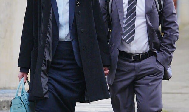 Christopher Trybus arriving at Winchester Crown Court where he is on trial for manslaughter