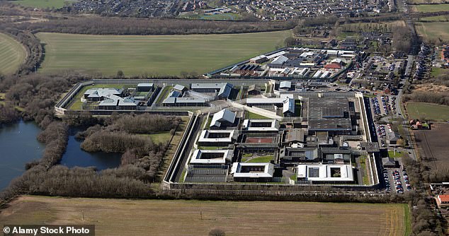 HMP Frankland (pictured) in County Durham is currently under lockdown to prevent further attacks