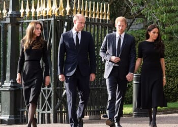 Princes William and Harry had an 'argument' before their 'awkward' Windsor walkabout with Kate and Meghan in 2022 - just one day after the Queen's death, a lip reader has claimed