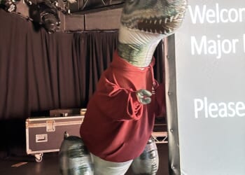 Bournemouth University used a large blow-up doll of the giant Japanese monster to simulate a mass casualty event