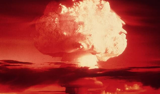 A new poll found that 53 per cent of Britons believe it is ‘likely’ or ‘very likely’ that we will be dragged into global conflict within the next five to ten years (file photo)