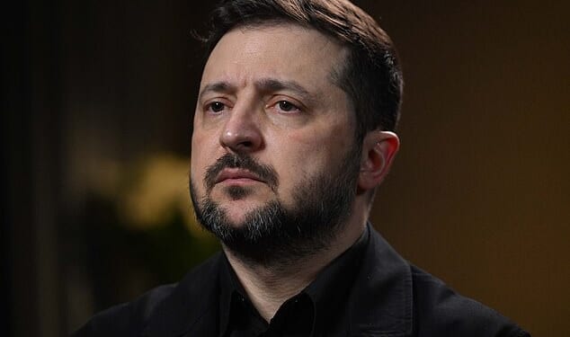 Volodymyr Zelensky (pictured) has said he has a 'very bad feeling' about war in the Middle East affecting efforts to end the fighting in Ukraine