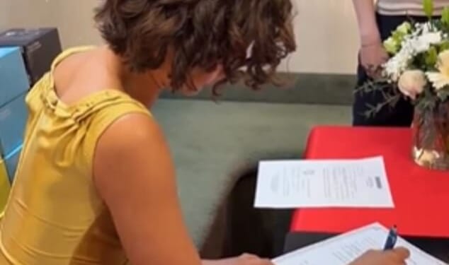 Zendaya joked she was about to 'reveal her last name' amid Tom Holland marriage rumours as she served as an official wedding witness in Las Vegas over the weekend