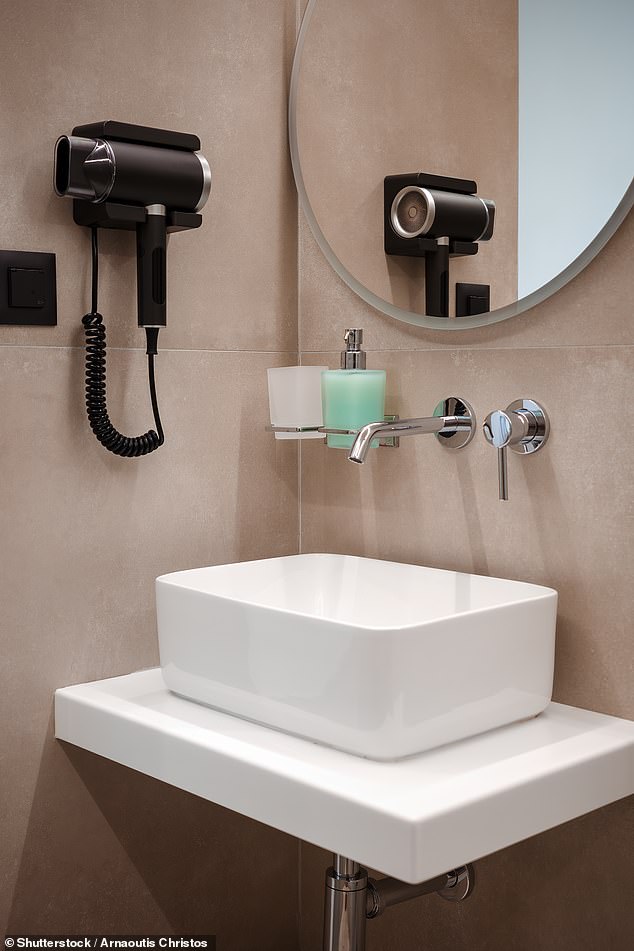 The hotel hair dryer was also singled out as something to avoid using