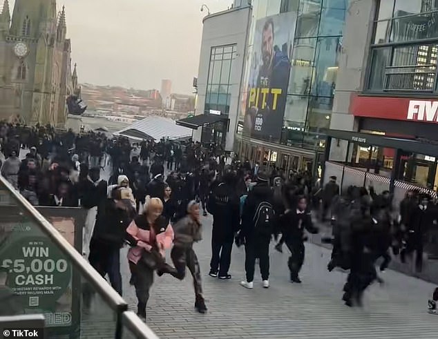 BIRMINGHAM: Footage posted on social media shows teenagers running through the city centre on the last day of term
