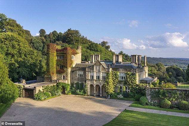 The millionaire financier lived at the Grade-II listed Hollycombe House (pictured) in Liphook, Hampshire, with his wife Virginia, which they filled with treasured antiques