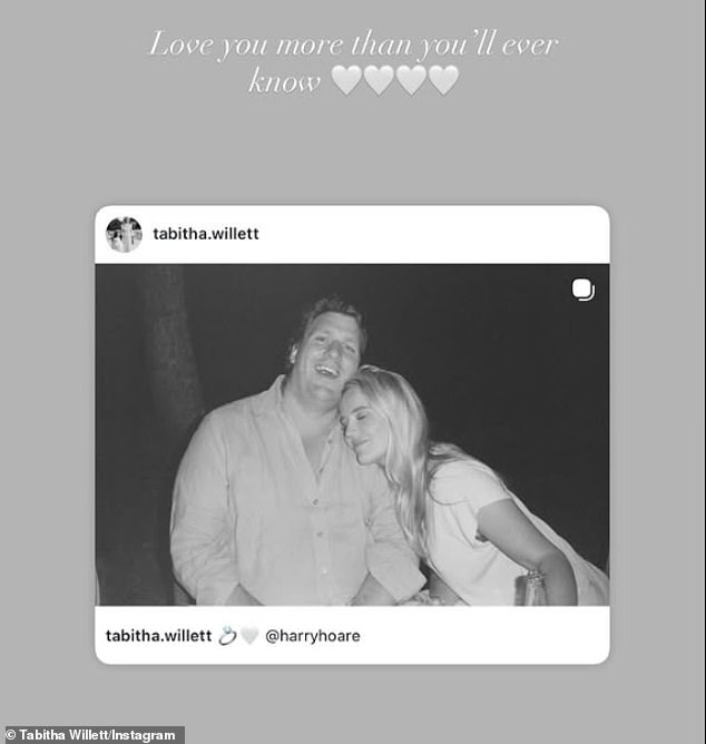 The TV personality later confirmed she and Hoare had known each other 'for years' before getting together romantically