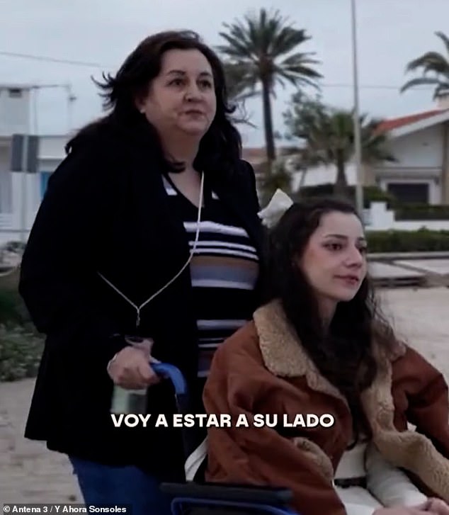 Noelia's mother (pictured) said of her daughter's decision: 'I do not agree, but I will always be by her side'