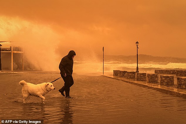 Travel chaos unfolded on Crete as thick African dust smothered visibility, grounding aircraft and disrupting arrivals at Heraklion's main airport