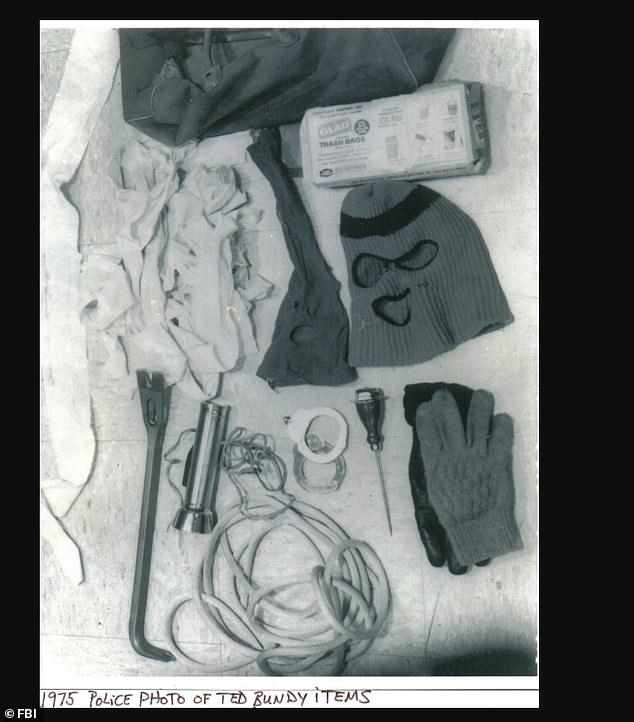 Photo of evidence gathered by police in one of the cases against Ted Bundy. The serial killer confessed to killing 30 victims