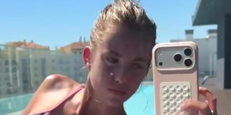 Lando Norris' model ex-girlfriend Margarida Corceiro sizzles in bikini by pool as she shows F1 star what he's missing