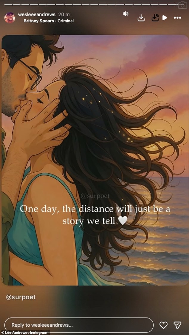 He didn't caption the post but did add an airplane emoji and set his uploads to the songs Airplanes by B.o.B and Diddy's song Coming Home. He also shared this post about 'distance'