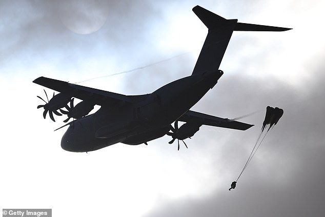 British soldiers carry out an exercise simulating a mission to reinforce a NATO ally