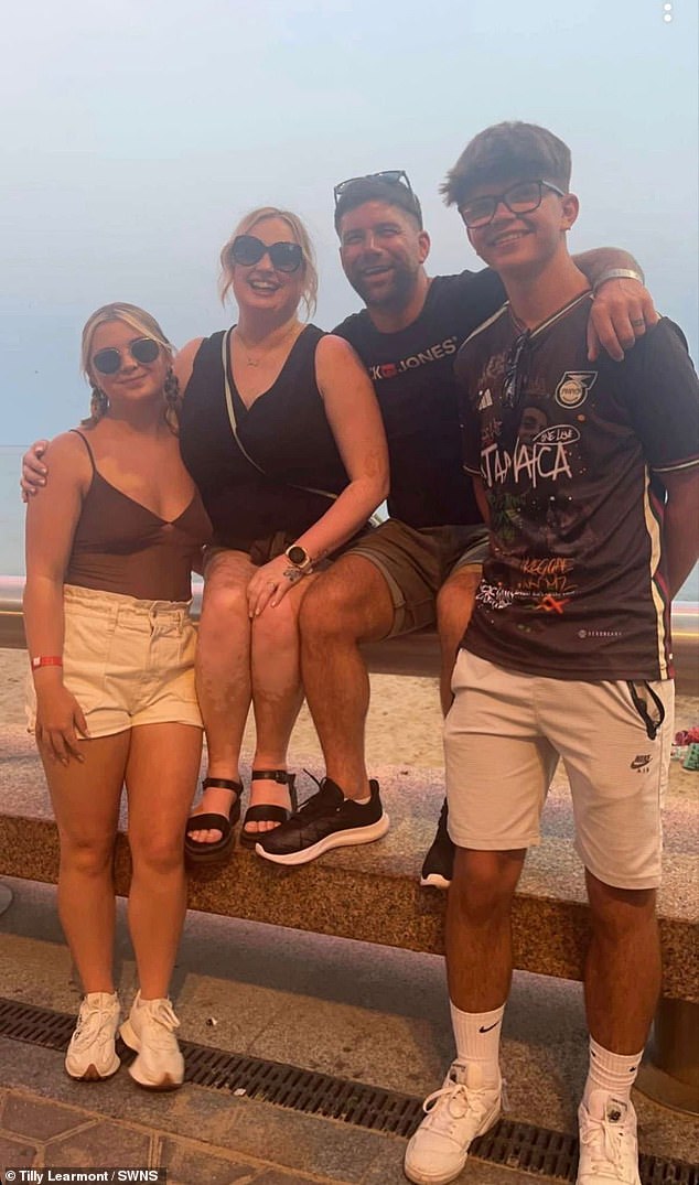 Mr Learmont with his wife Kirsten and their two children, Tilly and Shaw