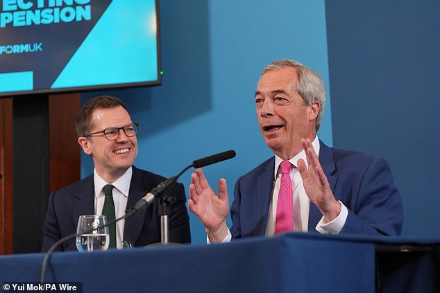 There had previously been signs of a split between Mr Farage and Robert Jenrick, Reform's Treasury spokesman, over the triple lock