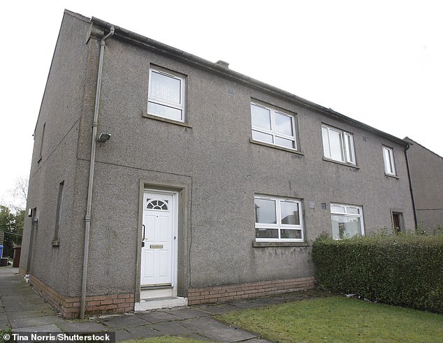 Her new Larbert home, is situated 20 miles from her previous home (pictured)