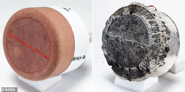 The heatshield coating is designed to burn away during re-entry, however, NASA found that the coating had chipped and deteriorated far more than expected during Artemis I