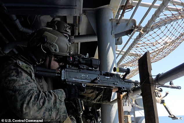 US. Sailors and Marines aboard USS Tripoli (LHA 7) arrived in the US Central Command area of responsibility, March 27