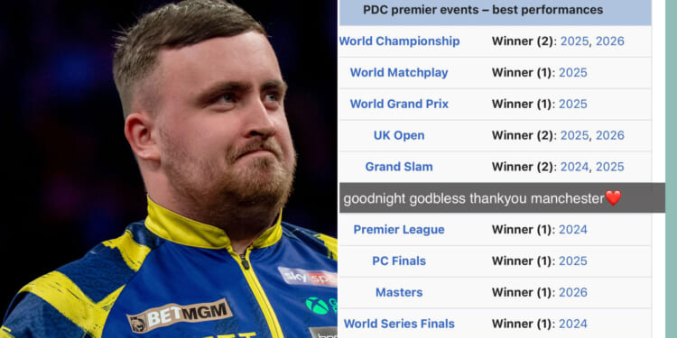 Luke Littler posts scathing message after storming off stage following Premier League Darts clash with Gian van Veen