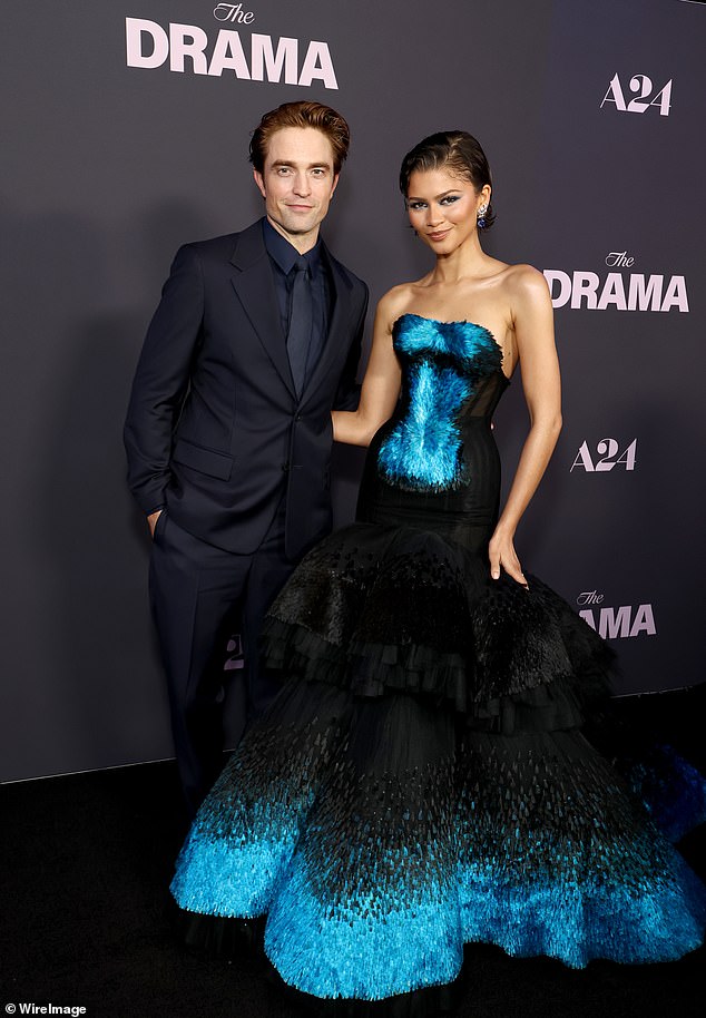 The actress was joined by co-star Robert Pattinson, 39