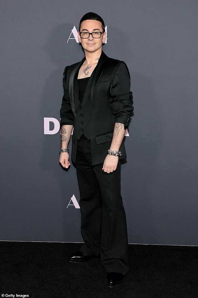 Siriano rocked a black suit