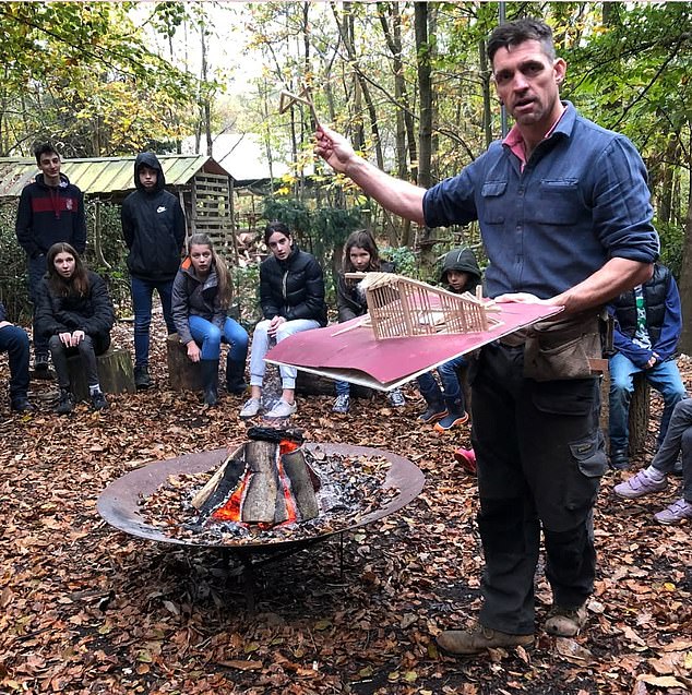 Mr Morrish (pictured at Wilderness Wood) is a former architect