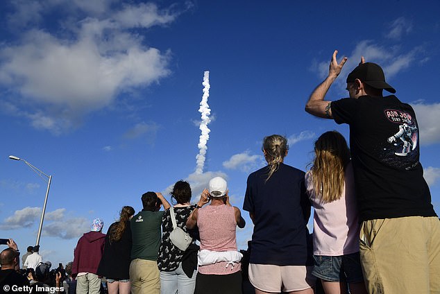 Artemis II entered space just four minutes into its historic journey to the moon as crowds of fans watched across Florida