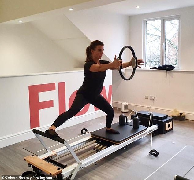 Coleen swears by regular Pilates sessions, in which she attends when back home in Cheshire