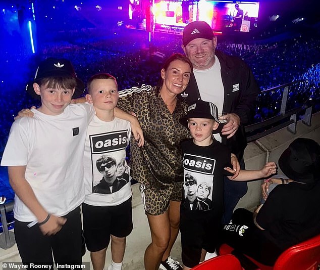 Wayne shared a carousel of family photos from over the years with Coleen and their four sons, Kai, 16, Klay, 12, Kit, 10, and Cass, eight