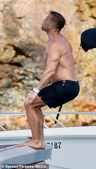 The reality star showed off his athleticism as he performed backflips