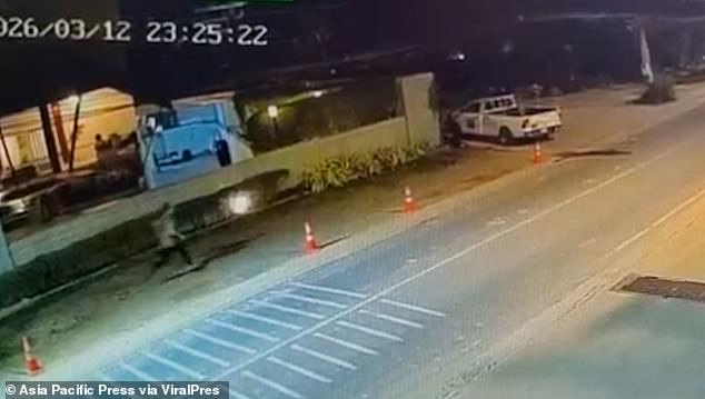 CCTV showed Wright running down a road and making a desperate glance over his shoulder before turning left and disappearing into the darkness