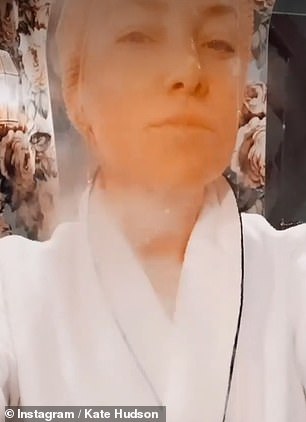 Kate likes to steam her face at night