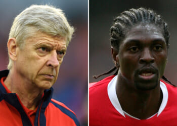 Moment fed up Arsenal star told team meeting that Arsene Wenger shouldn't have signed Adebayor