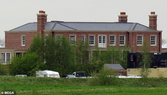 An external view of their sprawling £20million mansion in Cheshire