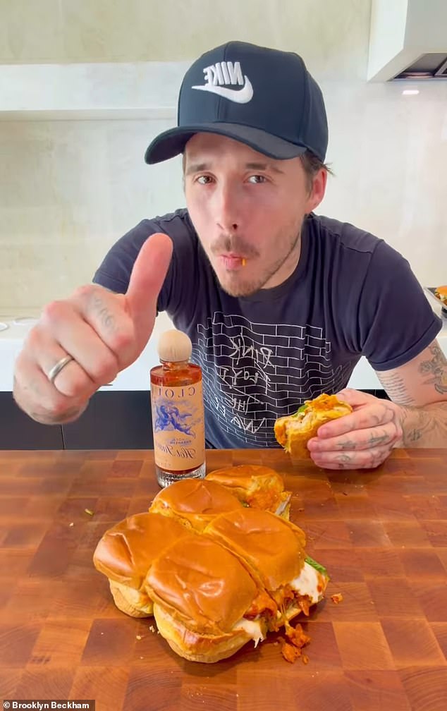 Aspiring chef Brooklyn, 27, (pictured) often posts videos of his creations on social media, and even had a short-lived Facebook series, Cookin' with Brooklyn