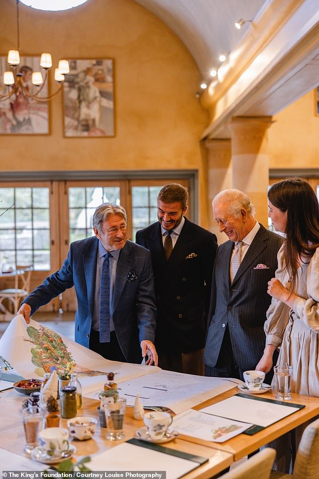 The doting pair were joined by Royal Horticultural Society (RHS) Ambassador Alan Titchmarsh and garden designer Frances Tophill