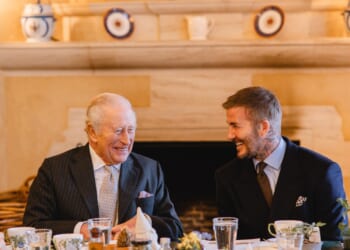 King Charles joined by David Beckham as pair help design new Chelsea Flower Show garden