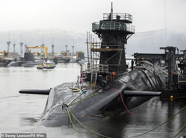 Vanguard-class submarine HMS Vigilant stationed at Faslane. A lurid episode of heavy drinking and flirting involving a female MP that is said to have unfolded in the Faslane wardroom