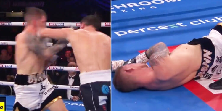Boxing star rushed to hospital after horror KO as ace given oxygen while being stretchered out of ring