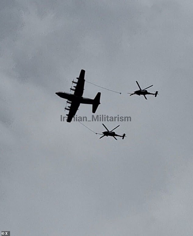 Videos circulating on social media appeared to show American jets flying low over southern Iran for a search-and-rescue operation