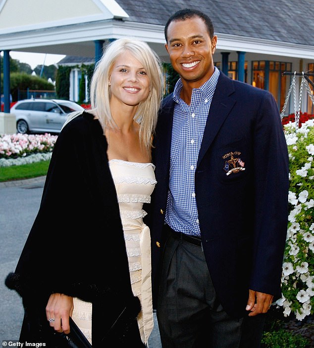 Wood with his ex-wife Elin Nordegren, whom he was unfaithful to with numerous women