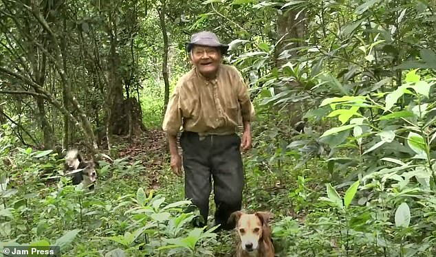 The farmer (pictured), known as Mashico, was born in 1900, making him the oldest man in his country - and quite possibly the most elderly person in the world