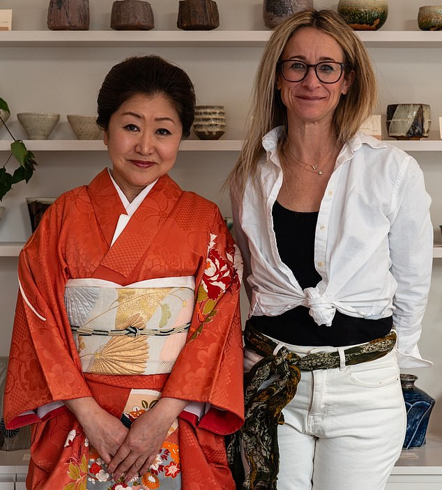Leah Wood, daughter of Rolling Stone Ronnie Wood, recently attended a Japanese tea ceremony in Notting Hill with tea master Keiko Uchida