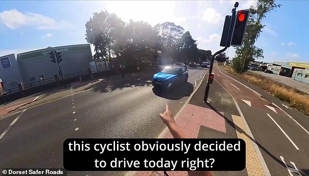 But as well as being a councillor, Mr Chapmanlaw has an alter ego as a 'snide, aggressive and vindictive' cycling vigilante biking across Dorset