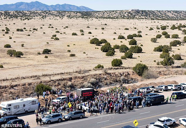 Earlier this month, hundreds of people – including some of Virginia Giuffre’s family – demonstrated outside the ranch