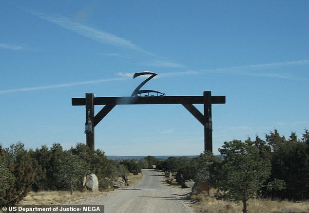 New information about the disturbing ongoings at the paedophile financier's ranch have been released in the latest batch of the Epstein files (The ranch's entrance is pictured)